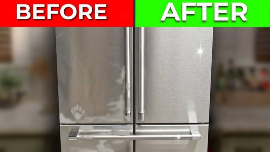 What to do when magnets leave stains on my stainless steel fridge?