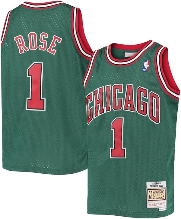 Derrick Rose Mitchell & Ness Men's NBA Chicago Bulls 2008-09 Hardwood Classics Swingman Jersey - Dark Green