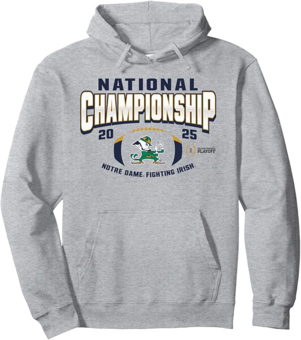 Notre Dame Fighting Irish National Championship 2025 Logo Pullover Hoodie