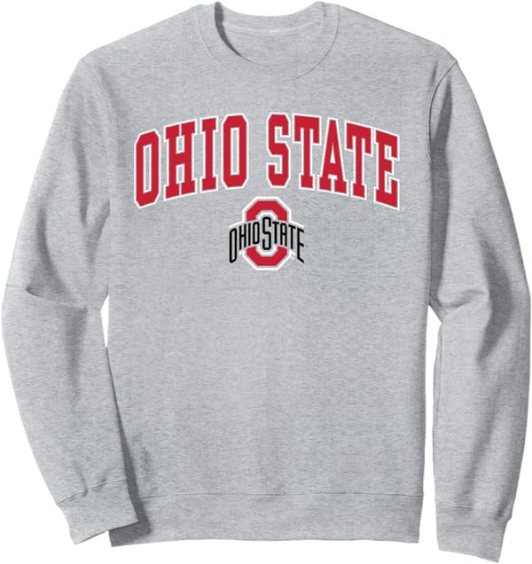 Ohio State Buckeyes Mens Arch Logo Officially Licensed Gray Sweatshirt