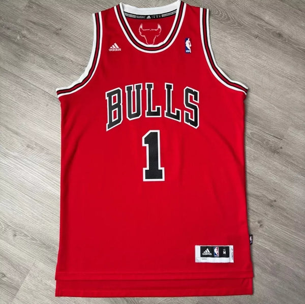 Authentic Derrick Rose Chicago Bulls Jersey Medium 40 adidas Swingman